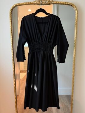 Zara Black Midi Dress